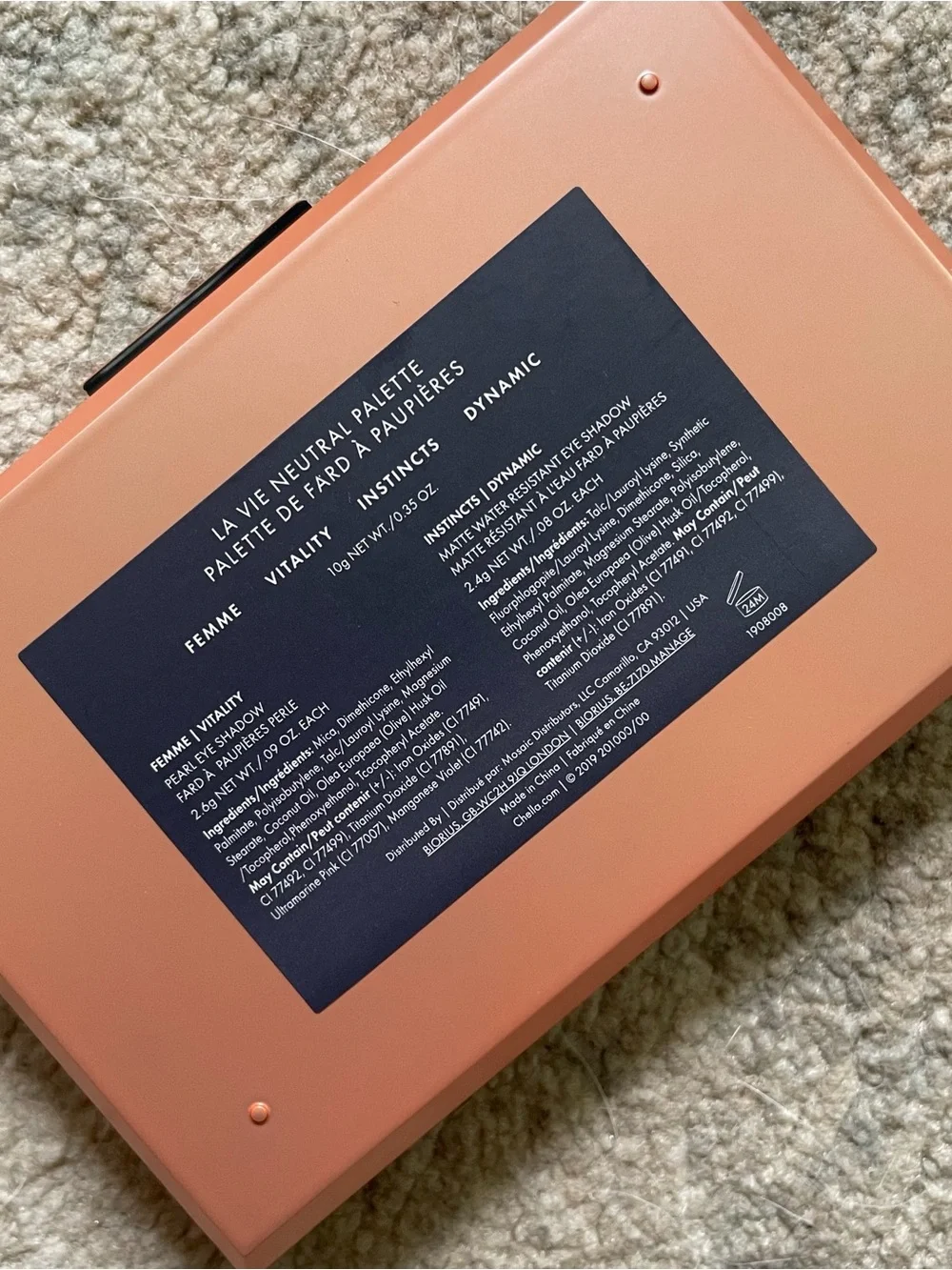 Chella Eyeshadow Palette - Warm Peach Pink